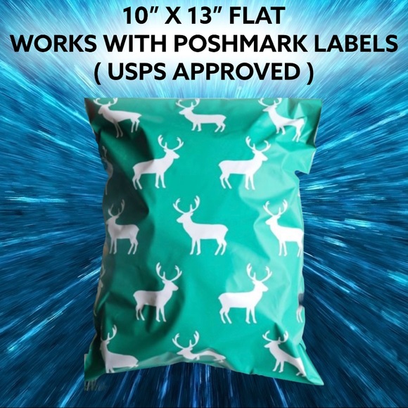 25 10X13 Deer Poly Mailers CHRISTMAS CLEARANCE - Picture 4 of 8